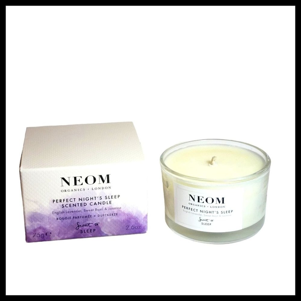 Neom Scent to PERFECT NIGHT'S SLEEP Candle 75g Travel Size Lavender Basil‎
